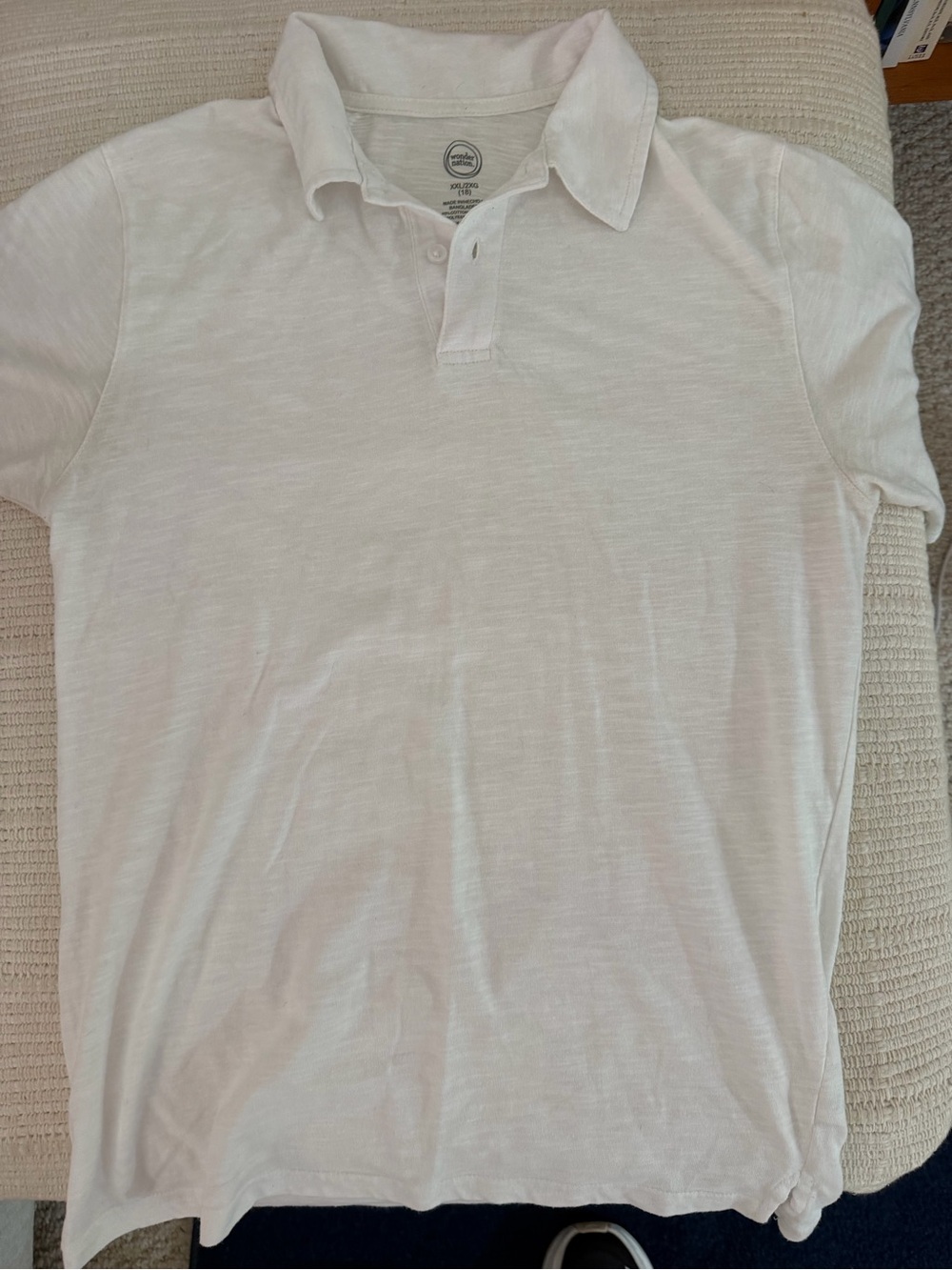 Boys XL size 18 wonder nation White Polo Shirt